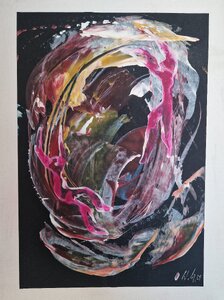 „In Bewegung“, Öl auf Leinwand, 24 x 30 cm, © Wolfgang Marquart 2021