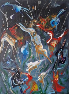 „Nightmare II“, Öl auf Leinwand, 30 x 40 cm, © Wolfgang Marquart 2014