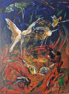 „Nightmare III“, Öl auf Leinwand, 30 x 40 cm, © Wolfgang Marquart 2014