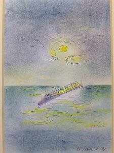 „Alles gut“, Pastellkreide und Tusche auf Papier, 24 x 30cm, © Wolfgang Marquart 1998