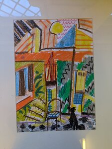 „Auf dem Balkon“, 63 x 52,5 cm, © Wolfgang Marquart