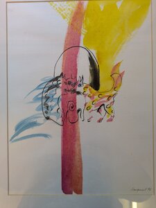 „Duftspur“, Öllasur und Tusche auf Karton, 50 x 40 cm, © Wolfgang Marquart 1996