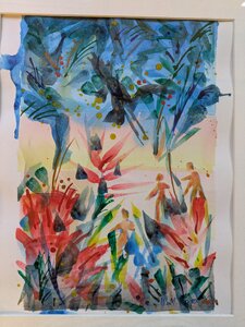 „Fundevogel 1“, Aquarell mit Rahmen, 42,5 x 53 cm, © Wolfgang Marquart 2010