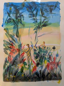 „Fundevogel 3“, Aquarell mit Rahmen, 42,5 x 53 cm, © Wolfgang Marquart 2010