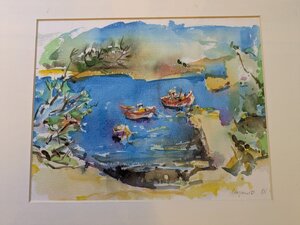„Meganisi 2“, Aquarell, 52,5 x 43 cm, © Wolfgang Marquart 1992