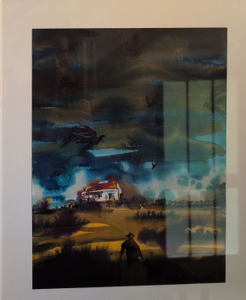 „Der Eremit“, Aquarell mit Rahmen, 40 x 50 cm, © Wolfgang Marquart