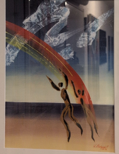 „Aufbruch“, Öl auf Papier mit Rahmen, 53 x 63 cm, © Wolfgang Marquart