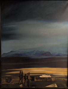 „Nach dem Sturm“, Öl auf Leinwand mit Holzfurnier und Rahmen, 73 x 93 cm, © Wolfgang Marquart